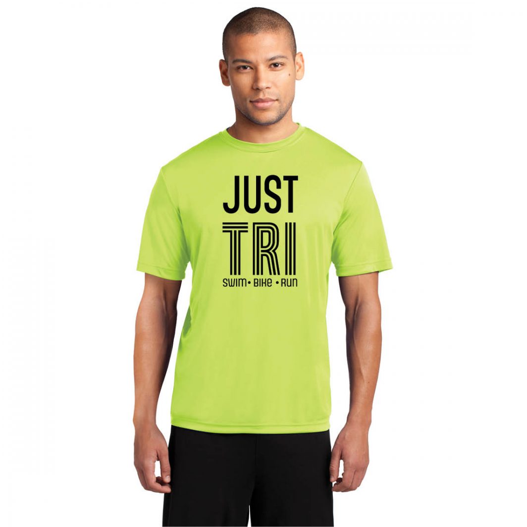 Just Tri Neon Yellow Performance Tee