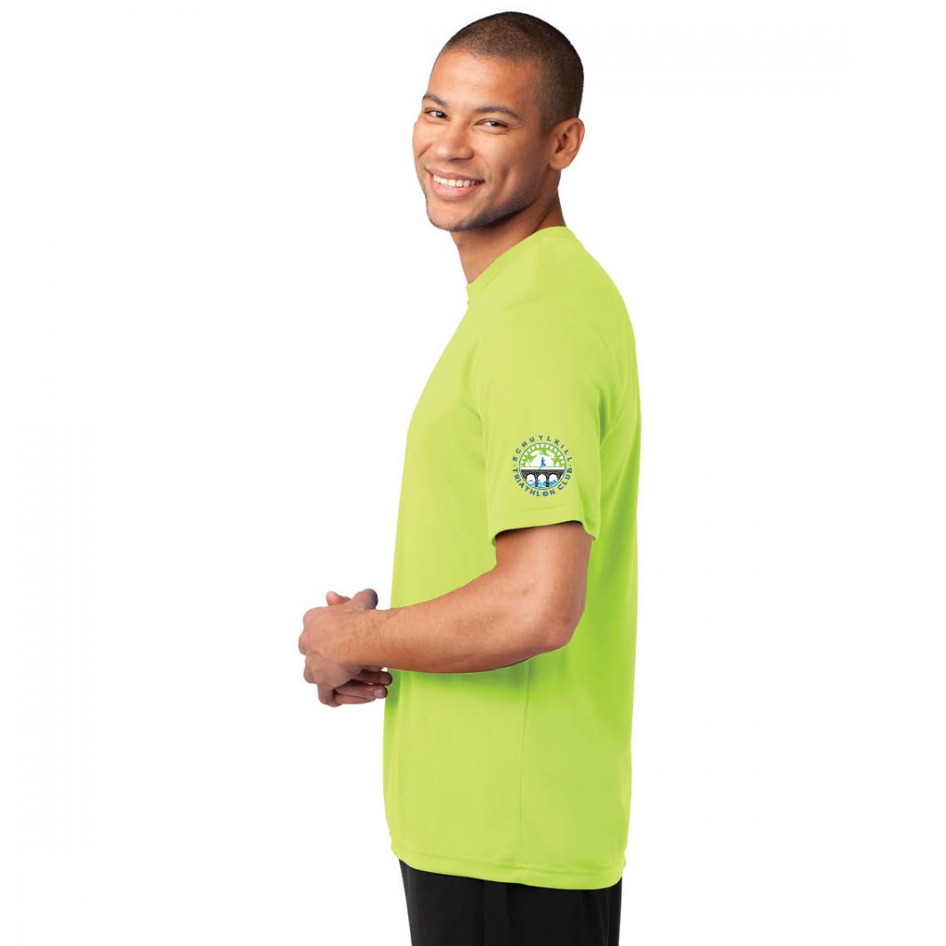 Schuylkill Triathlon Club Logo Neon Yellow Performance Tee