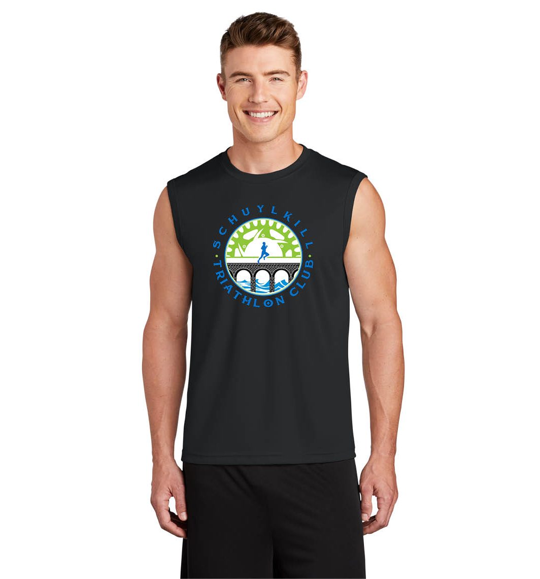 Schuylkill Triathlon Club Sleeveless Mens Black Tank